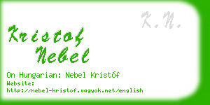 kristof nebel business card